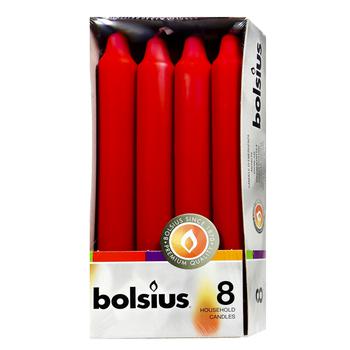 Bolsius Household Canles Red 180/21.3 8pcs - buy, prices for COSMOS - photo 1