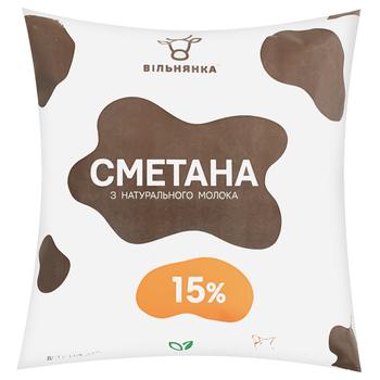 Сметана Вільнянка 15% 400г