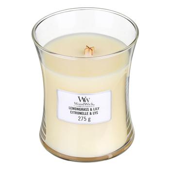 Аромасвічка Woodwick Lemongrass and Lily medium 275г - купити, ціни на - фото 1