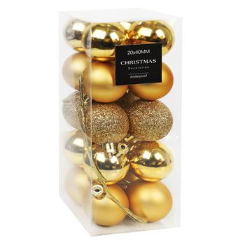 Koopman Set of Christmas Balls 4сm 10pcs Gold - buy, prices for NOVUS - photo 1