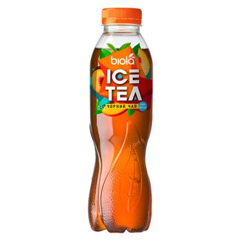 Чай чорний холодний Biola Ice Tea зі смаком персику 0,5л