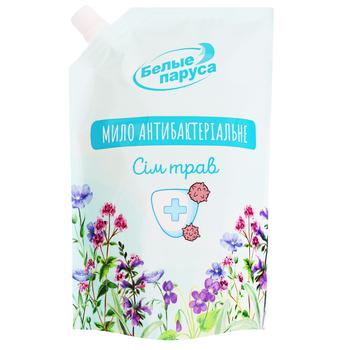 Мило рідке Белые Паруса Антибактеріальне Сім трав 500мл - купити, ціни на Таврія В - фото 1
