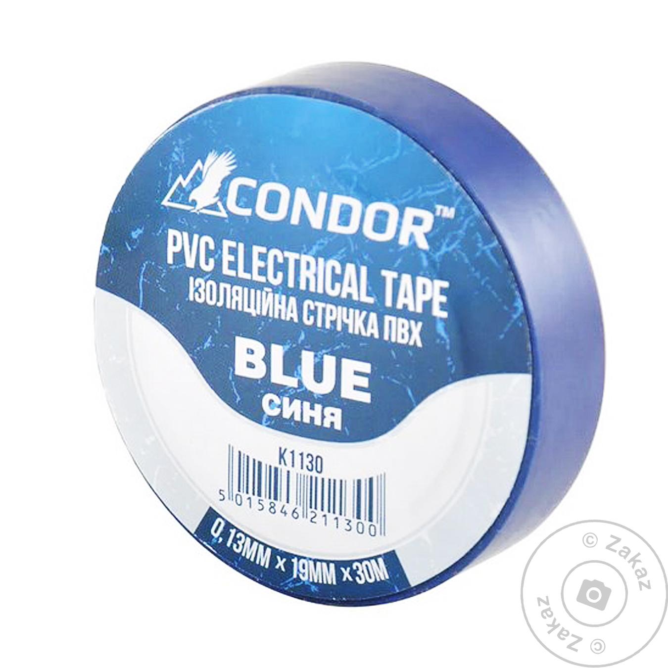 

Лента изоляционная Condor ПВХ синяя 30м