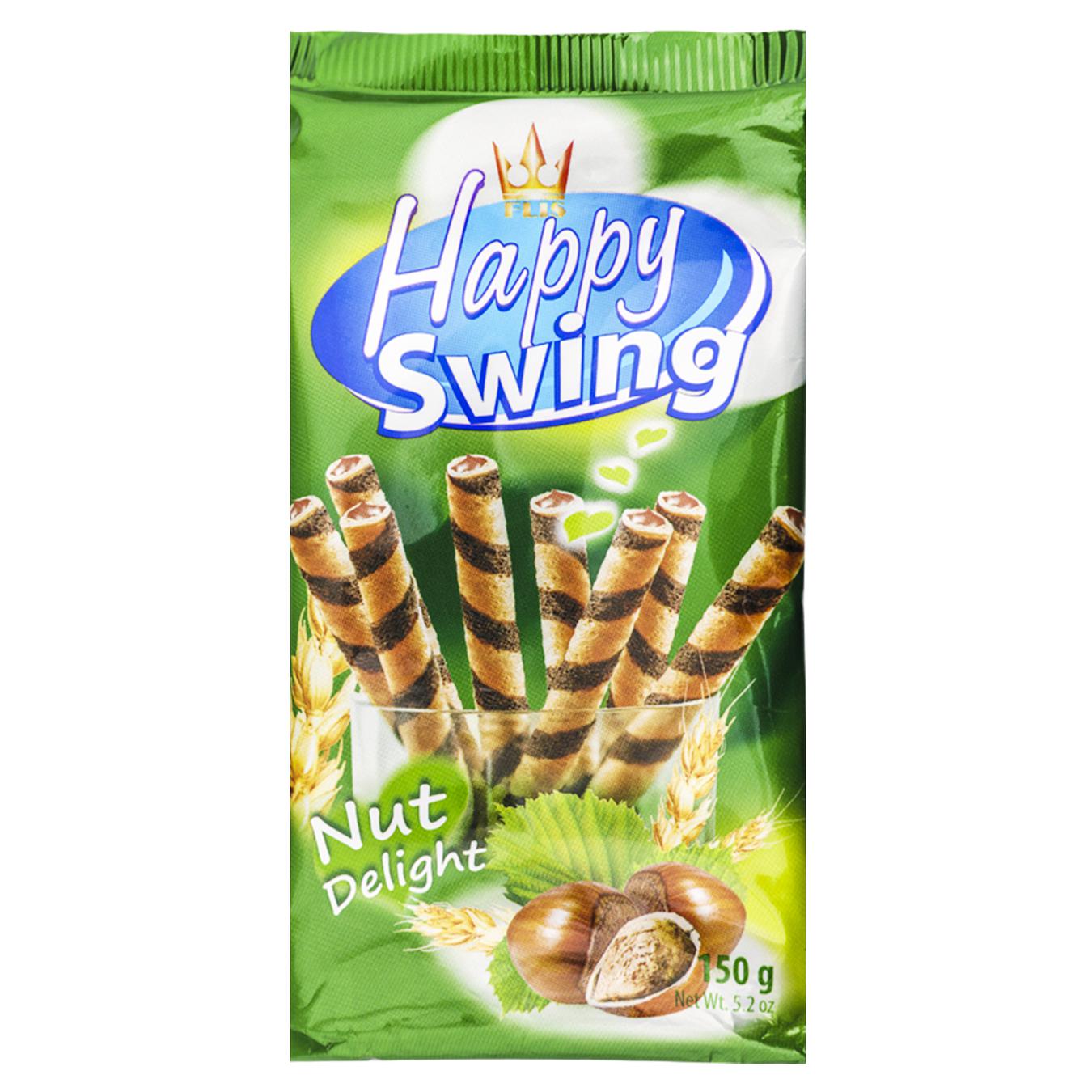 

Трубочки ваф. FLIS 150 г Swing з нач. ліс. горіх (Польща) И666