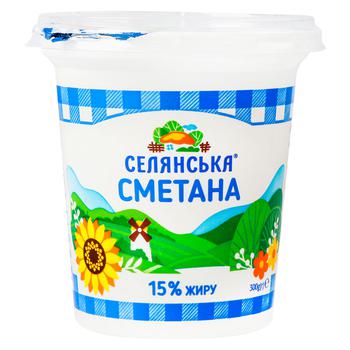 04820254400571 Сметана Селянське 15% 300г