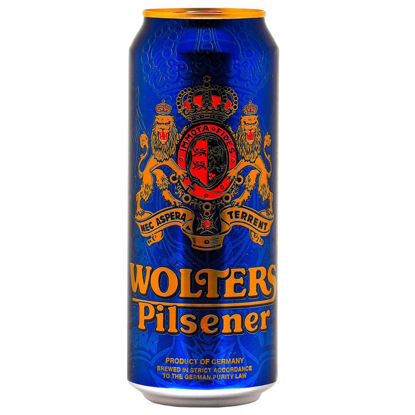 

Пиво Wolters Pilsener светлое ж/б 4,9% 0,5л