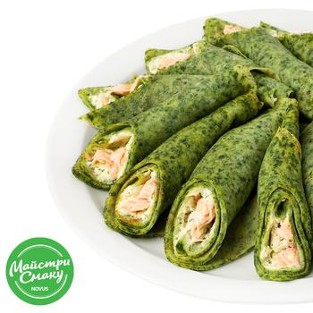 Spinach Pancakes With Smoked Salmon