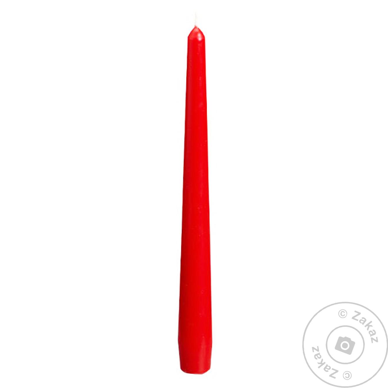 

Свеча Bolsius коническая красная 24x2.3см 1шт