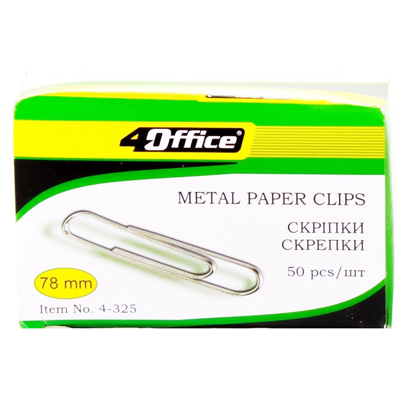 

Скрепки 4Office 78мм 50шт