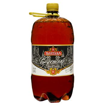 Poltava Videnske Light Beer 4.9% 1.5l - buy, prices for COSMOS - photo 1