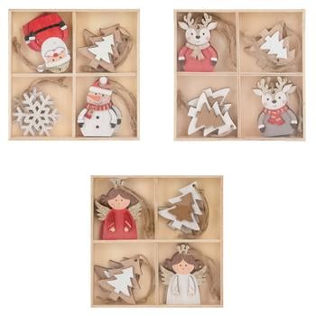 Koopman Set of Christmas Tree Decorations 6х4cm 8pcs in Assortment