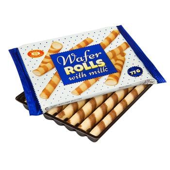 Biscuit-Chocolate Waffle Tubes with Milk 154g - buy, prices for COSMOS - photo 1