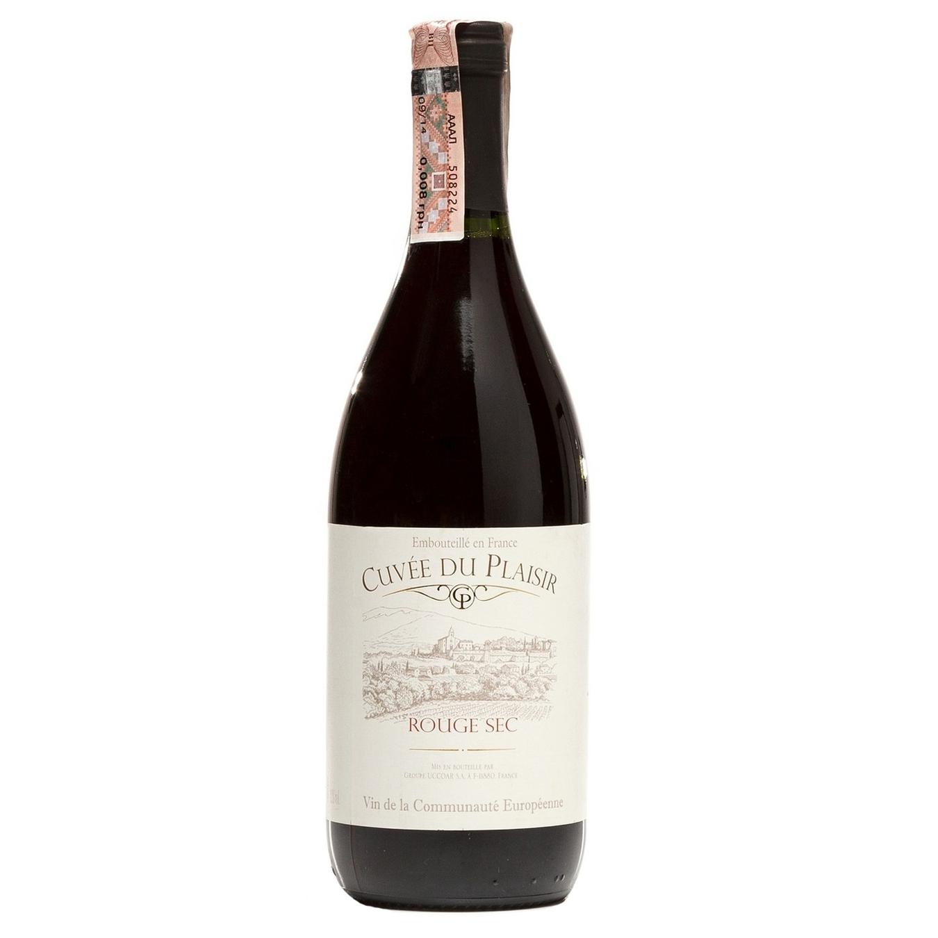 

Вино Cuvee Du Plaisir Rouge Sec красное сухое 11% 0,75л