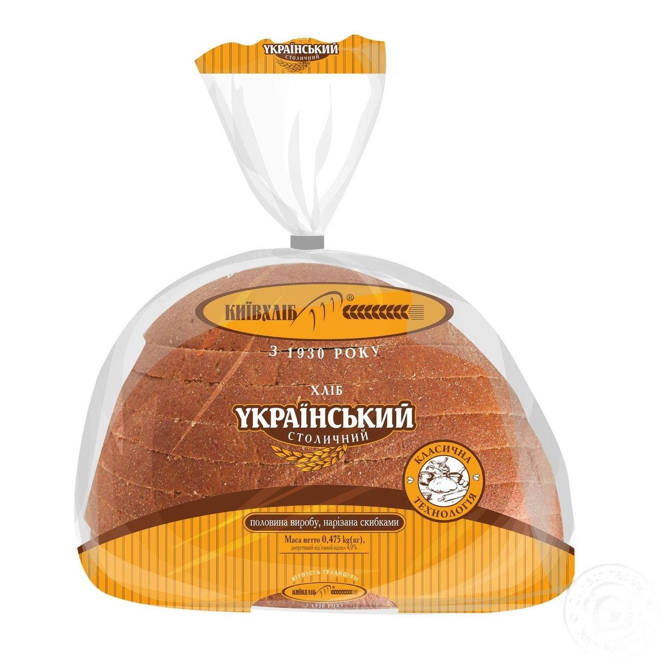 

Хлеб Киевхлеб Украинский столичный нарезанный 475г