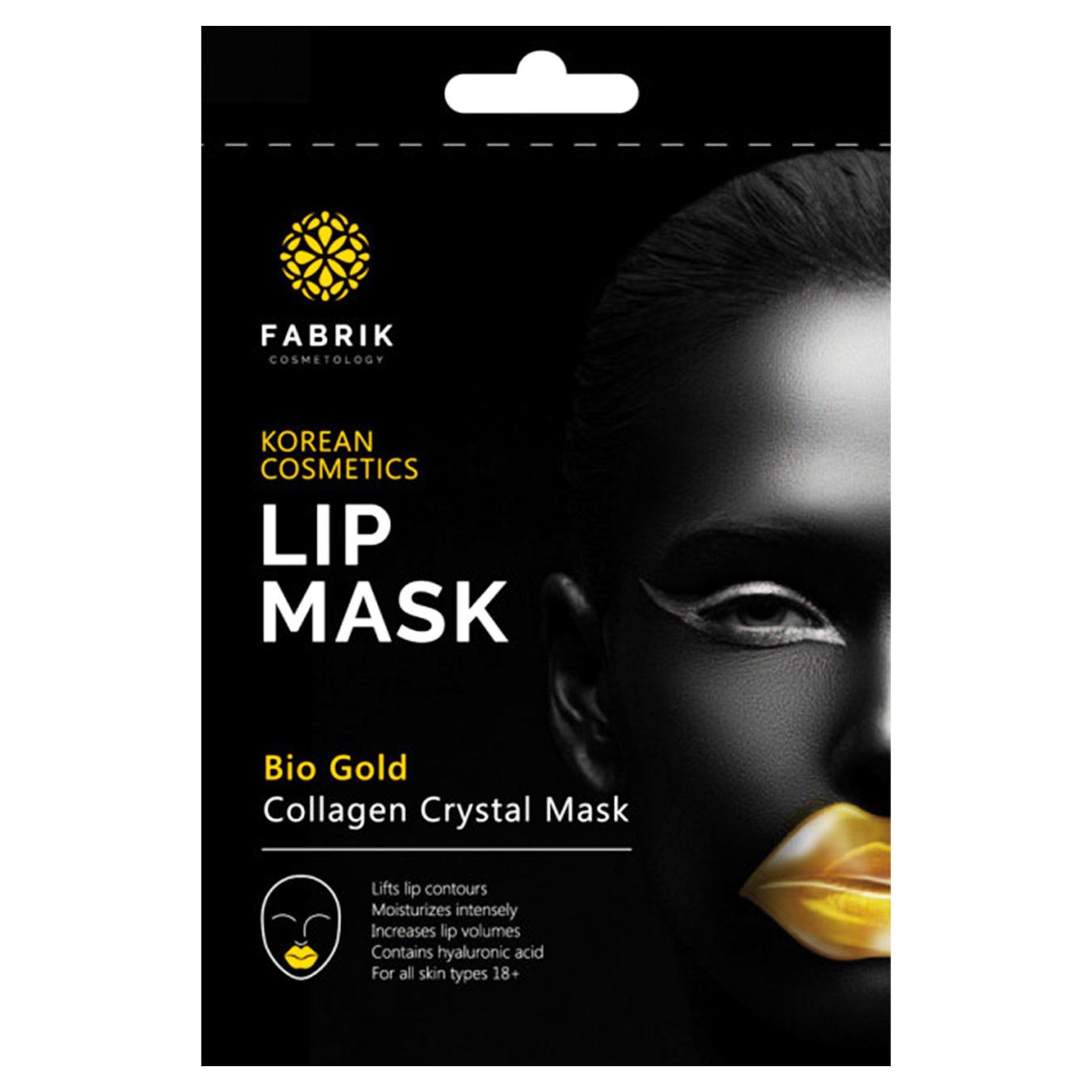 

Маска для губ Fabrik Cosmetology Bio Gold Увлажняющая с биозолотом и гиалуроновой кислотой гидрогелевая 9г