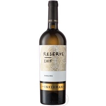 Wine riesling Inkerman white dry 10-14% 750ml glass bottle Ukraine - buy, prices for MegaMarket - photo 2
