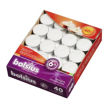 Bolsius White Tealights 40pcs - buy, prices for Tavria V - photo 1