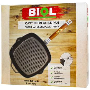 Bil Cast iron grill pan with removable handle square 28*28cm - buy, prices for - photo 1