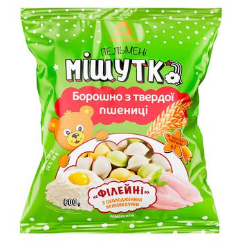 Пельмені Три Ведмеді Мішутка Філейні курячі 600г - купити, ціни на ЕКО Маркет - фото 1