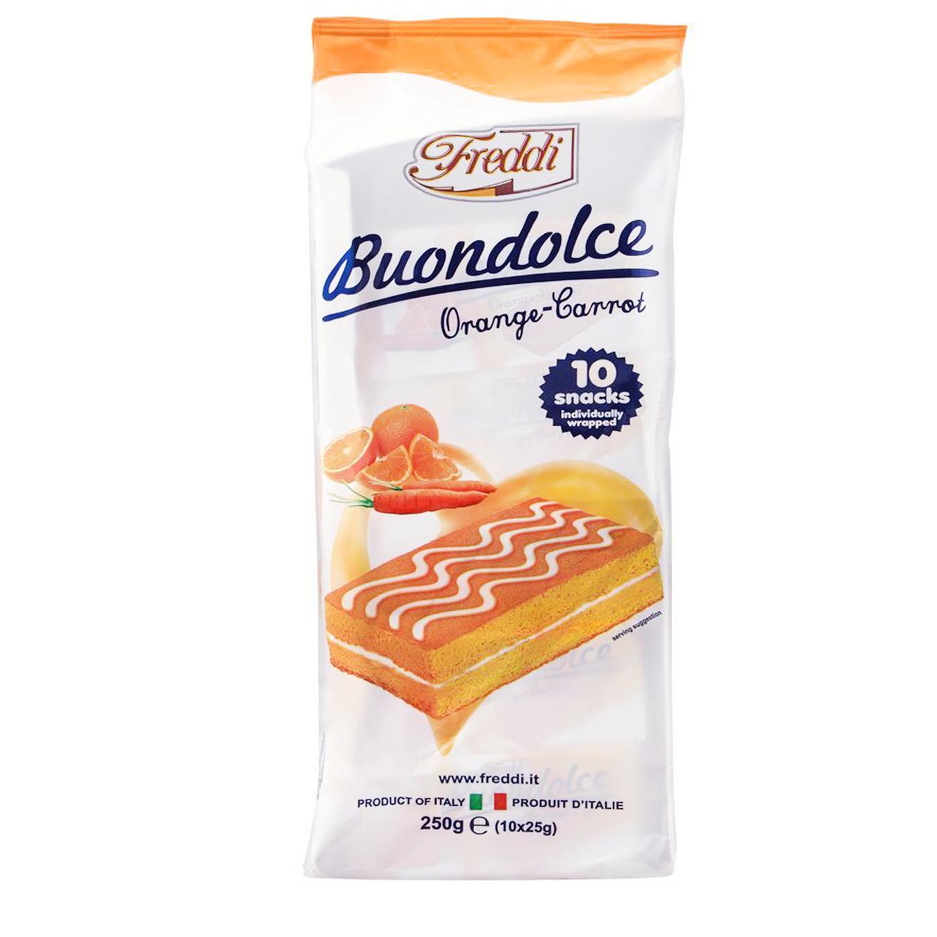 

Бисквит Freddi Buondolce с начинкой апельсин-морковь 10шт 250г