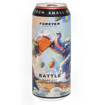 Forever Battle Non-Alcoholic Unfiltered Dark Beer 0.5l - buy, prices for Auchan - photo 1