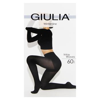 Giulia Inlay Waves 60 Den Women's Tights s.4 Nero