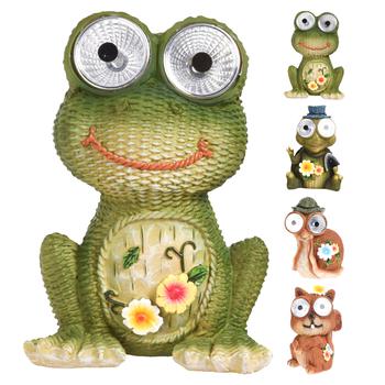 Animals Solar-Powered Decorative Figurine for Garden in Assortment 108x80x160mm