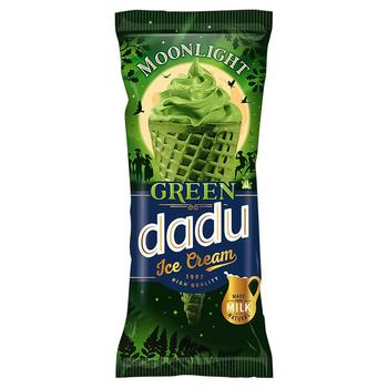 Dadu Moonlight Green Raspberry-Honey-Linden Blossom Cone Ice Cream 150ml - buy, prices for Tavria V - photo 1