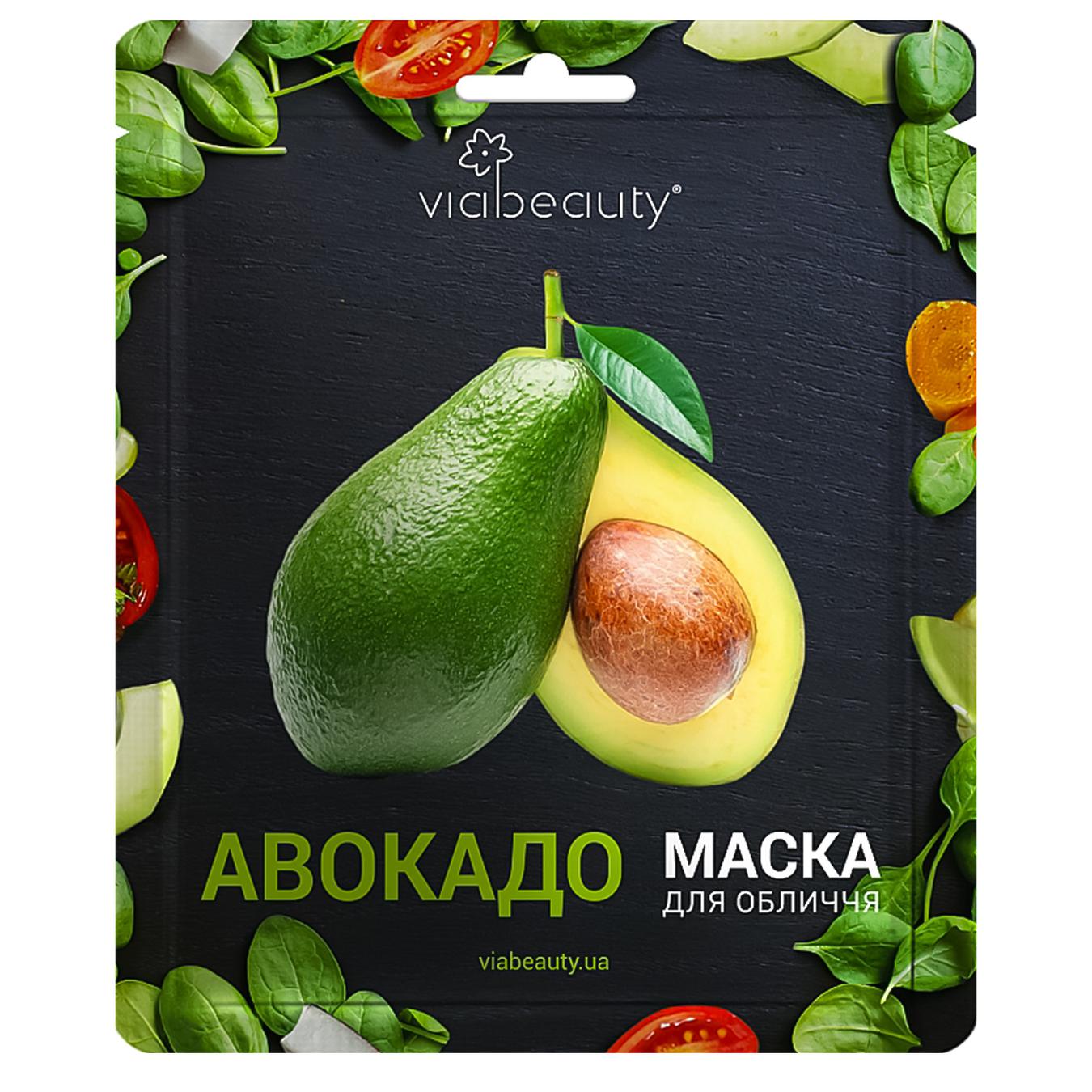 

Маска Viabeauty для лица увлажняющая тканевая с маслом авокадо