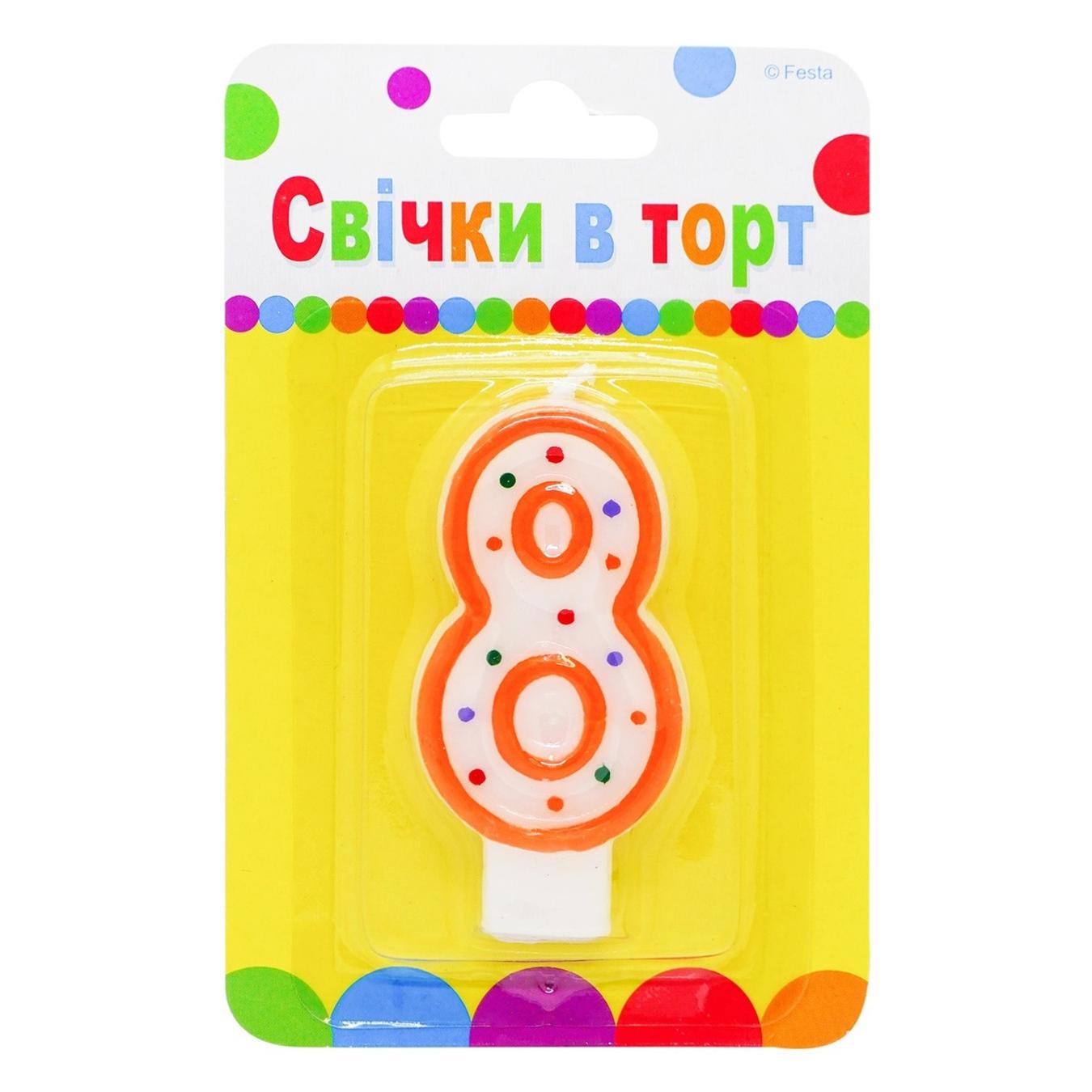 

Свеча для торта Party Favors Цифра 8