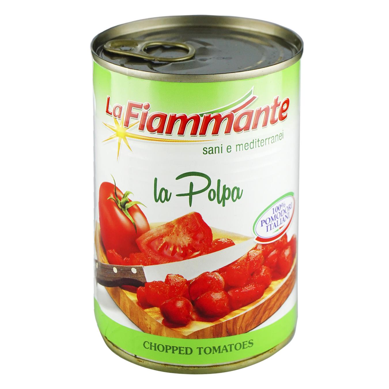 

Томаты La Fiammante очищенные кусочками в собственном соку 400г