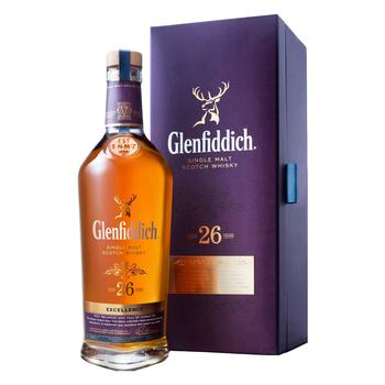 Виски Glenfiddich Excellence 26 лет 43% 0,7л - купить, цены на ULTRAMARKET - фото 1