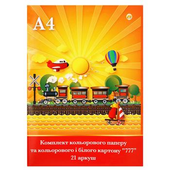 Set of Colored Cardboard and Paper Tetrada 21p assortment - buy, prices for ULTRAMARKET - photo 1