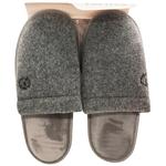 Twins 15900 HS-OZ Lama Gray Men's Slippers with Embroidery s.40-41