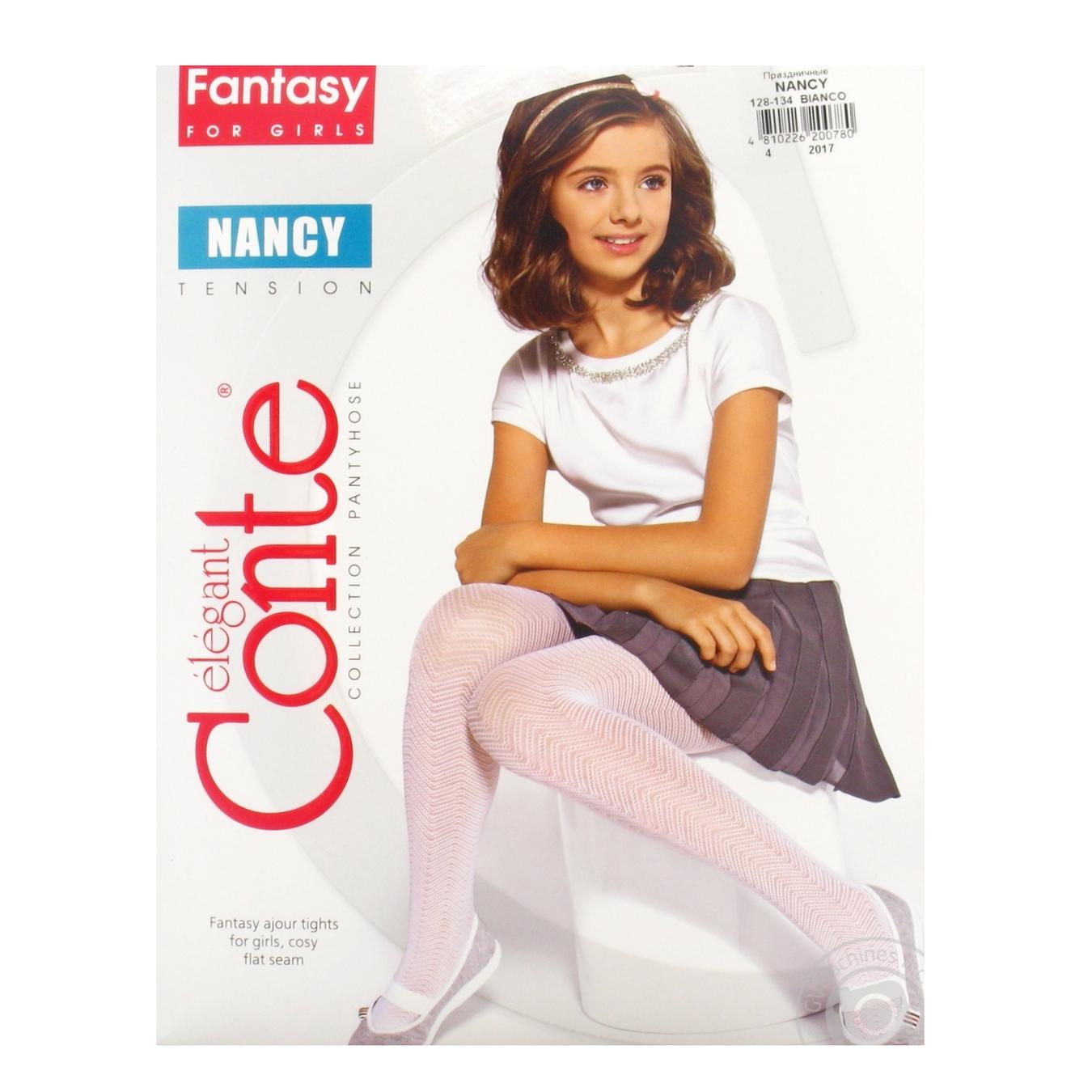 

Колготы детские Conte Elegant Nancy Bianco размер 128-134