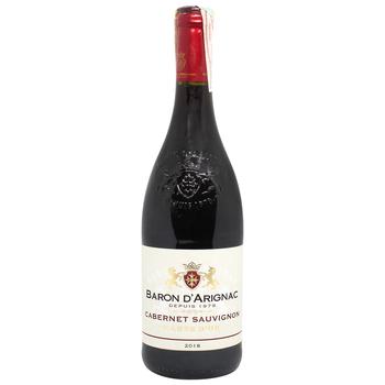 Вино Baron dArignac Cabernet Sauvignon червоне сухе 12% 0.75л - купити, ціни на Епіцентр FOOD - фото 1