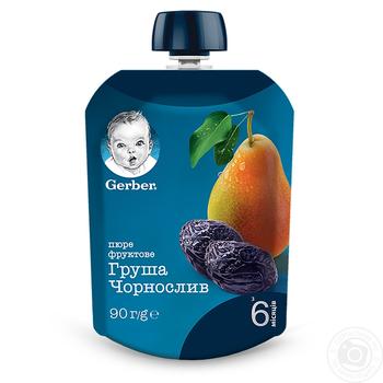 Gerber for children pear-prunes puree 90g - buy, prices for MegaMarket - photo 1