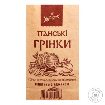 Гренки Хуторок Панский телятина с аджикой 100г - купить, цены на Auchan - фото 2