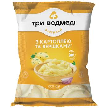 Вареники Три Медведя с картошкой 800г