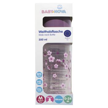 Пляшечка Baby-Nova Decor Purple з широким горлечком 300мл - купити, ціни на - фото 2