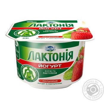 Йогурт Лактония Клубника с лактулозой  3.3% 115г купить, цены на МегаМаркет - фото 1