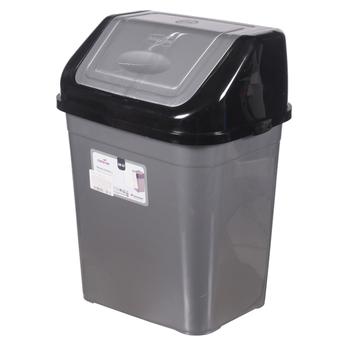 Bursev Gray Plastic Garbage Container 10l