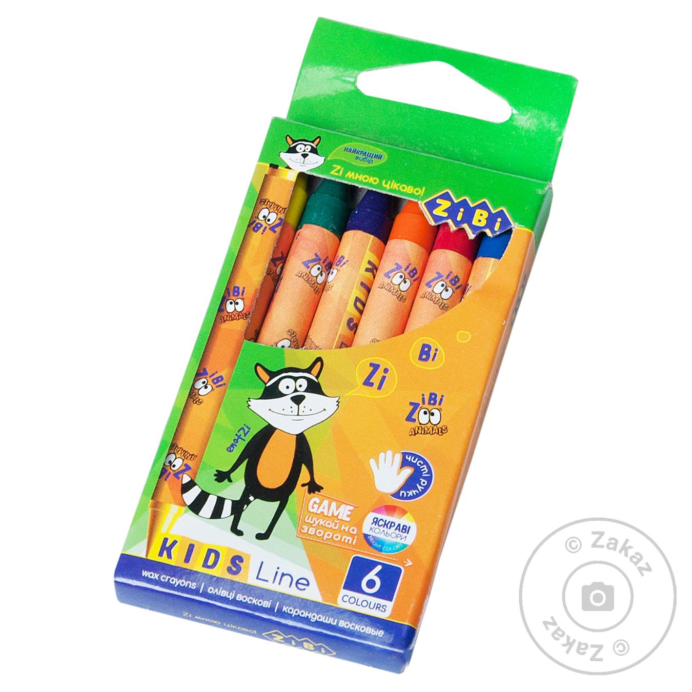 

Карандаши восковые ZiBi Kids Line 6 цветов