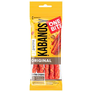 Колбаски Дмитрук Kabanosy One Bite Original из свинины 50г - купить, цены на Cупермаркет "Харьков" - фото 3