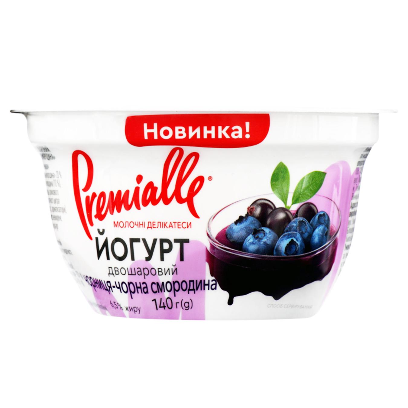 

Йогурт Premialle Черника-черная смородина 6.5% 140г