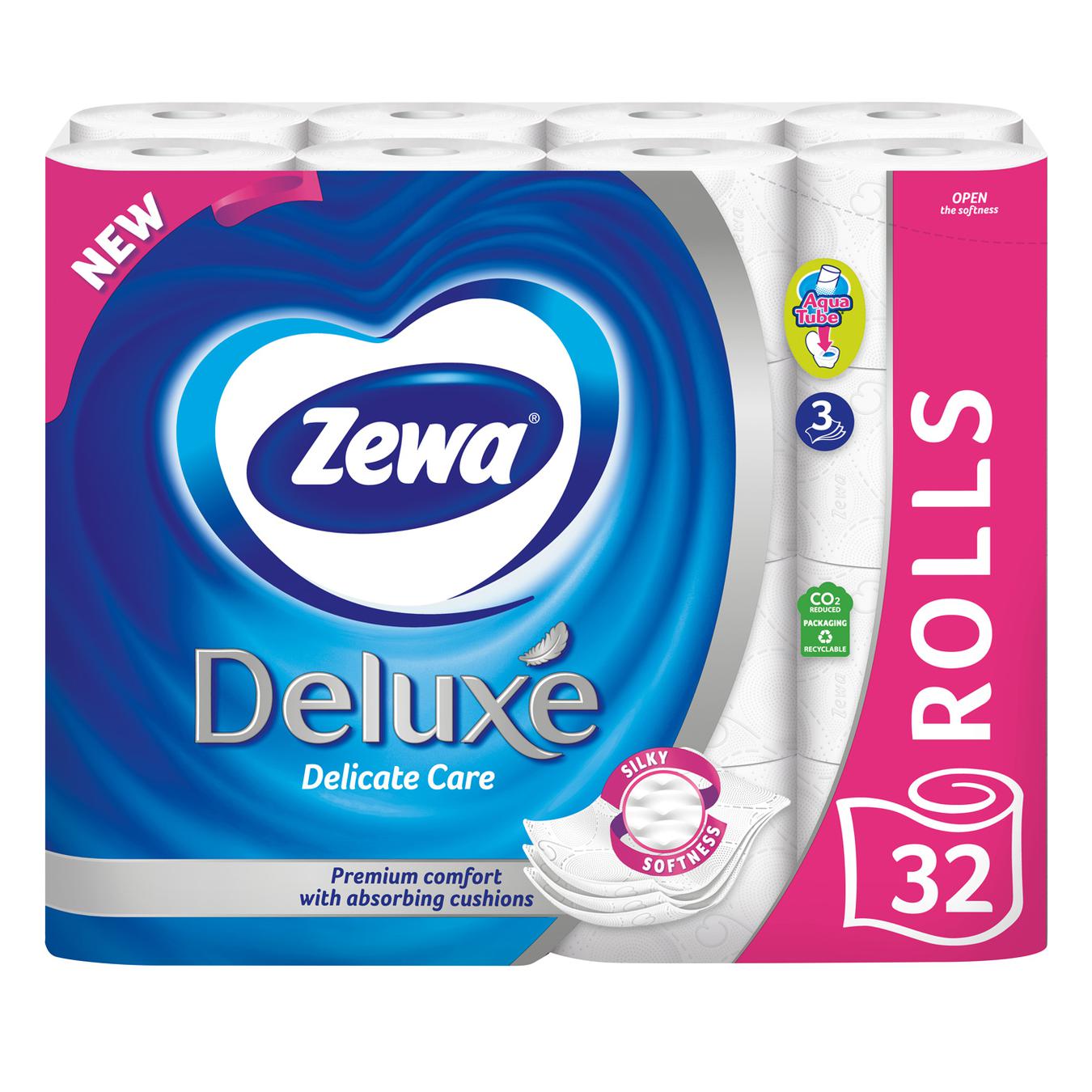 

Туалетная бумага Zewa Deluxe Delicate Care трехслойная 32шт
