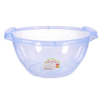 Bursev Transparent Round Plastic Bowl 5l