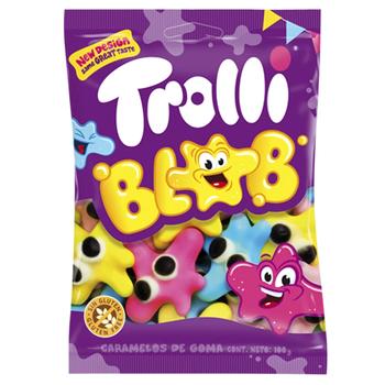 Конфеты Trolli Клякса фруктовые жевательные 100г - купить, цены на Auchan - фото 1