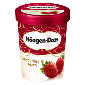 Морозиво Haagen-Dazs з вершками та полуницею 460мл - купити, ціни на Таврія В - фото 1