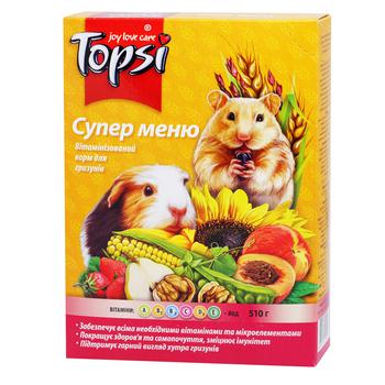 Корм Topsi Супер меню для гризунів 500г - купити, ціни на Auchan - фото 1